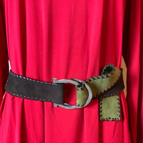 Salvatore Ferragamo Accessories - Ferragamo Suede Belt - Black Friday Sale!